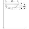 Раковина под столешницу GEBERIT VARIFORM 46x61 500.757.01.2 с отверстием перелива