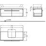 Тумба под раковину GEBERIT SILK 816021000 120 см