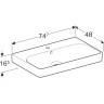 Тумба с раковиной GEBERIT SMYLE SQUARE 500.353.00.1-500.249.01.1 75 см белый 500.249.01.1+500.353.00.1
