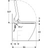 Унитаз-биде напольный GEBERIT AQUACLEAN TUMA COMFORT 146.310.FW.1 панель сталь нержавеющая